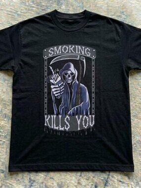 smoking kills T-shirt Unisex Cotton 90s 0s Graphic Tee